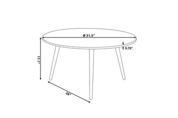 Soffbord Giliberti 80 cm Runt - Svart/Natur - Möbler - Bord & matgrupp - Soffbord