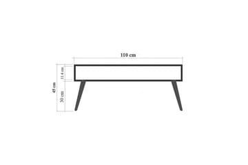 Soffbord Gillberga 110 cm med Förvaring Hylla - Natur/Grön - Möbler - Bord & matgrupp - Soffbord