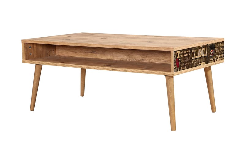 Soffbord Gillberga 110 cm med Förvaring Hylla Oklahoma - Natur - Möbler - Bord & matgrupp - Soffbord