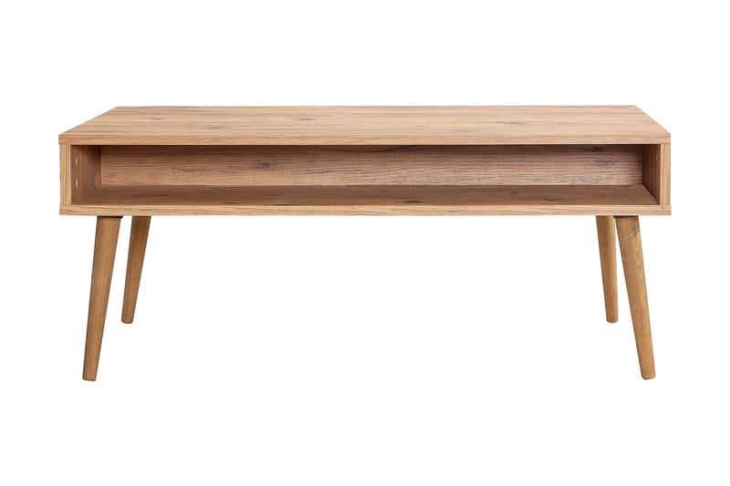 Soffbord Gillberga 110 cm med Förvaring Hylla Text - Natur - Möbler - Bord & matgrupp - Soffbord