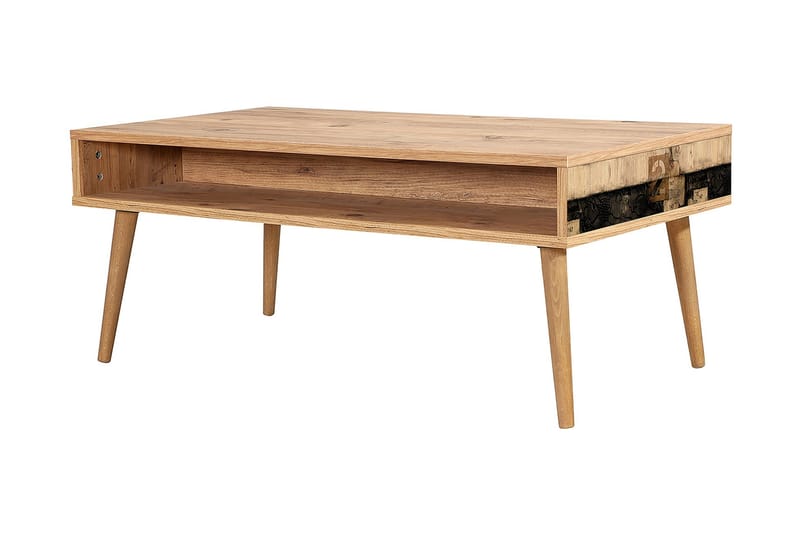 Soffbord Gillberga 110 cm med Förvaring Hylla Två - Natur - Möbler - Bord & matgrupp - Soffbord