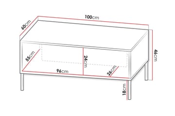 Soffbord Glenndale 60 cm - Svart - Möbler - Bord & matgrupp - Soffbord