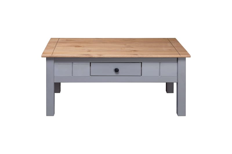 Soffbord grå 100x60x45 cm massiv furu panama - Grå - Soffbord