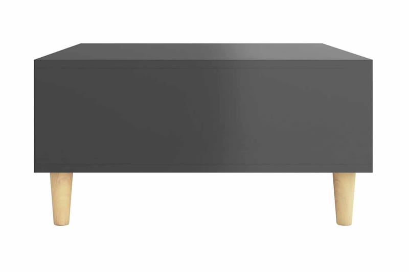 Soffbord grå högglans 60x60x30 cm spånskiva - Grå - Soffbord