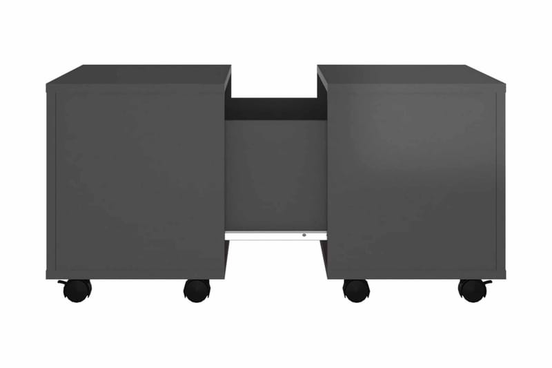 Soffbord grå högglans 60x60x38 cm spånskiva - Grå - Soffbord