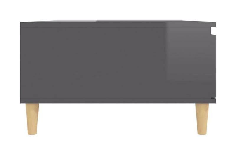 Soffbord grå högglans 90x60x35 cm spånskiva - Grå - Soffbord