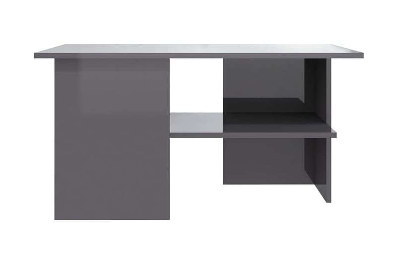 Soffbord grå högglans 90x60x46,5 cm spånskiva - Grå - Soffbord