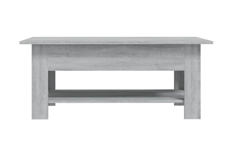 Soffbord grå sonoma-ek 102x55x42 cm spånskiva - Grå - Soffbord