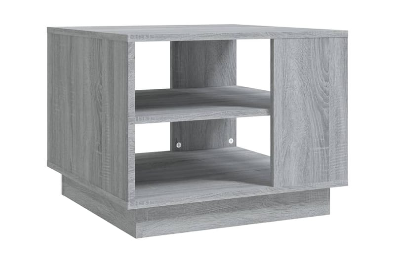 Soffbord grå sonoma-ek 55x55x43 cm spånskiva - Gr�å - Soffbord