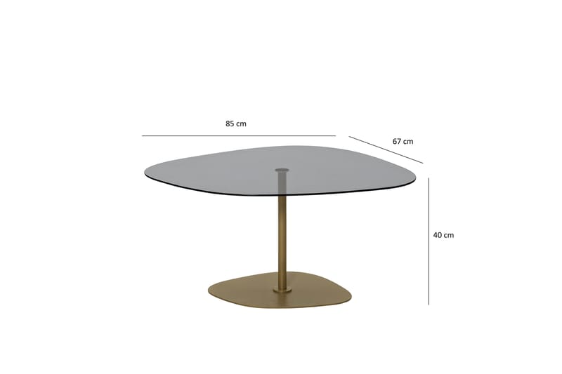 Soffbord Greevston 85 cm - Grå/Guld - Möbler - Bord & matgrupp - Soffbord