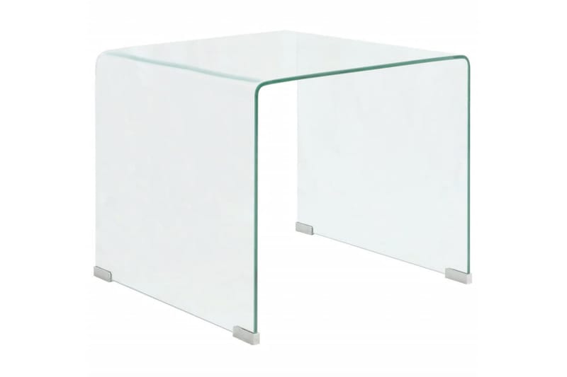 Soffbord härdat klarglas 49,5x50x45 cm - Transparent - Soffbord