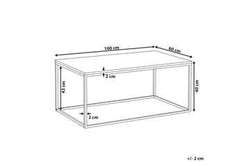 Soffbord Heber 100 cm - Ljusbrun/Svart - Möbler - Bord & matgrupp - Soffbord