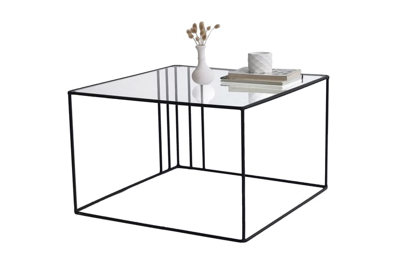 Soffbord Heemsharl 55 cm - Glas/Svart - Möbler - Bord & matgrupp - Soffbord