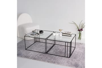 Soffbord Heemsharl 55 cm - Glas/Svart - Möbler - Bord & matgrupp - Soffbord