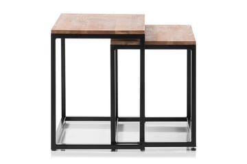 Soffbord Hiraoka 50 cm - Ek/Svart - Möbler - Bord & matgrupp - Soffbord