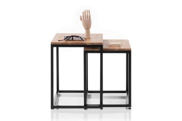 Soffbord Hiraoka 50 cm - Ek/Svart - Möbler - Bord & matgrupp - Soffbord