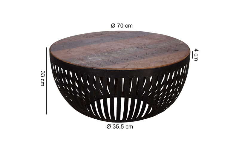 Soffbord Holtzen 70 cm - Flerfärgad - Möbler - Bord & matgrupp - Soffbord
