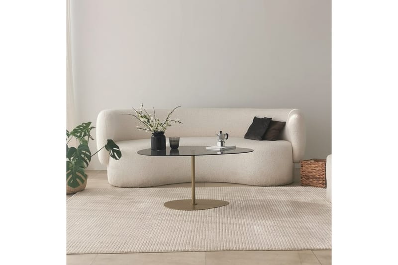Soffbord Hommedal 90 cm - Grå/Guld - Möbler - Bord & matgrupp - Soffbord