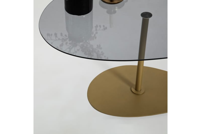 Soffbord Hommedal 90 cm - Grå/Guld - Möbler - Bord & matgrupp - Soffbord
