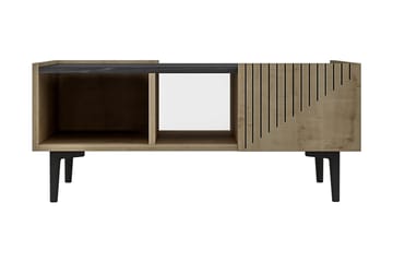 Soffbord Iecava 94 cm med Förvaring Hyllor - Natur/Svart - Möbler - Bord & matgrupp - Soffbord