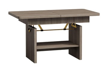 Soffbord Janeka 116 cm Höj- och Sänkbar med Förvaring Hylla - Beige/Grå - Möbler - Bord & matgrupp - Soffbord - Höj och sänkbart soffbord