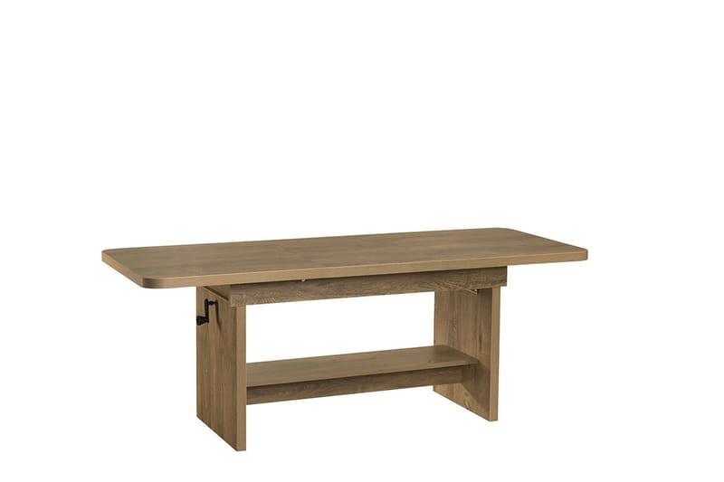 Soffbord Janeka 116 cm Höj- och Sänkbar med Förvaring Hylla - Beige/Grå - Möbler - Bord & matgrupp - Soffbord - Höj och sänkbart soffbord