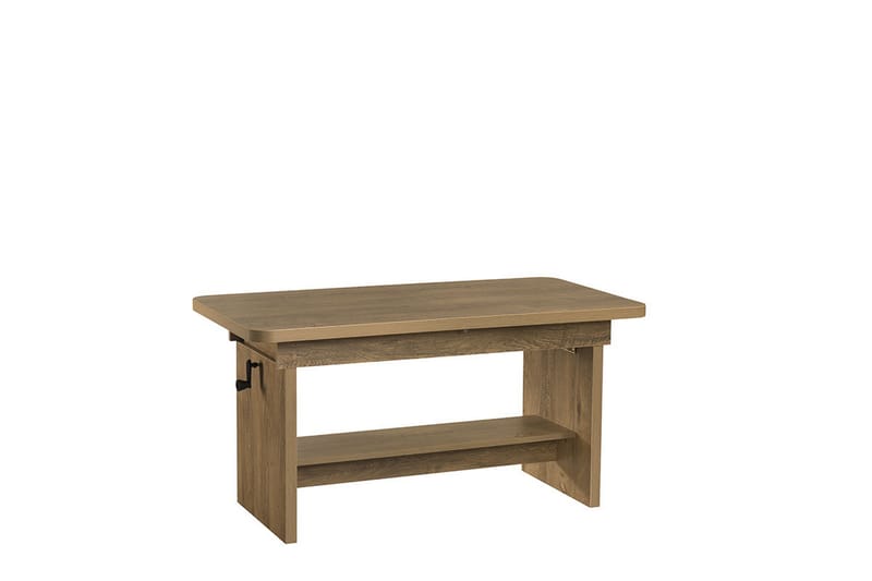 Soffbord Janeka 116 cm Höj- och Sänkbar med Förvaring Hylla - Beige/Grå - Möbler - Bord & matgrupp - Soffbord - Höj och sänkbart soffbord