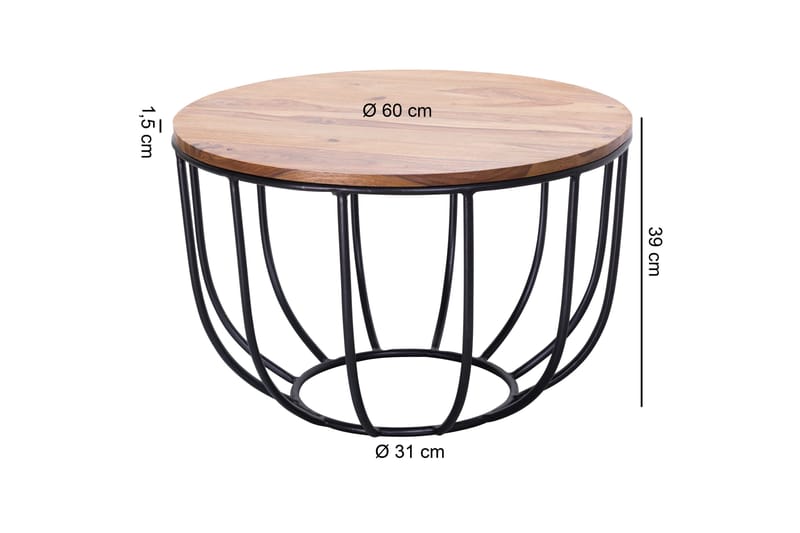 Soffbord Jazyria 60 cm - Trä|natur - Möbler - Bord & matgrupp - Soffbord