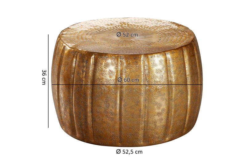 Soffbord Juliuz 60 cm Runt - Guld - Möbler - Bord & matgrupp - Soffbord