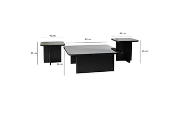 Soffbord Kambalda 80 cm - Svart - Möbler - Bord & matgrupp - Soffbord