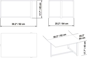 Soffbord Kesnacken 92 cm - Brun - Möbler - Bord & matgrupp - Soffbord