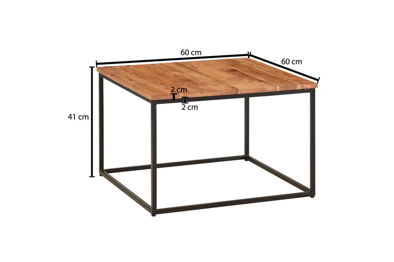 Soffbord Khalir 60 cm Fyrkantig - Natur - Möbler - Bord & matgrupp - Soffbord