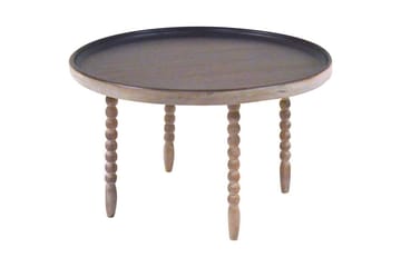 Soffbord Knoxville 90 cm Runt - Mörkbrun/Metall - Möbler - Bord & matgrupp - Soffbord