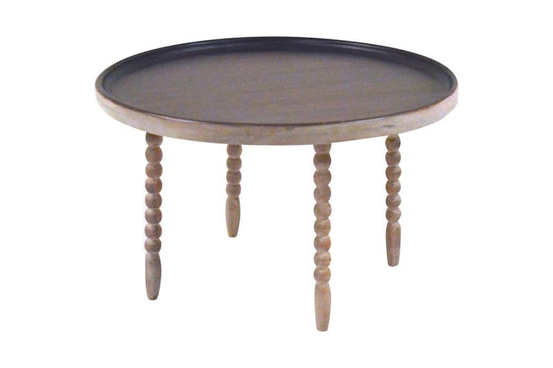 Soffbord Knoxville 90 cm Runt - Mörkbrun/Metall - Möbler - Bord & matgrupp - Soffbord
