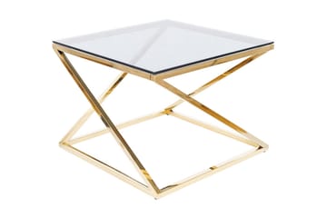 Soffbord Kohama 60 cm - Rökfärgat Glas/Guld - Möbler - Bord & matgrupp - Soffbord