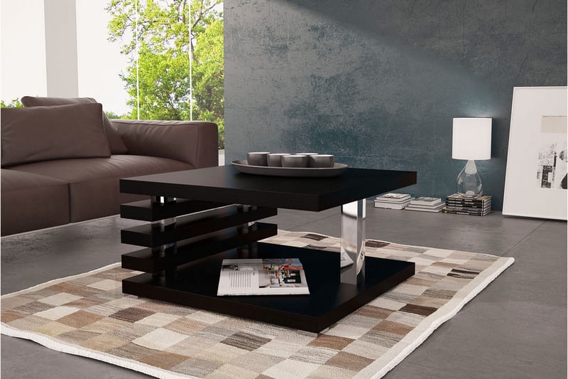 Soffbord Kurama 60 cm med Förvaring Hylla - Svart - Möbler - Bord & matgrupp - Soffbord