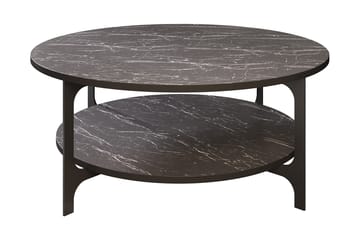 Soffbord Kvitsle 90 cm med Förvaring Runt Hylla - Svart - Möbler - Bord & matgrupp - Soffbord