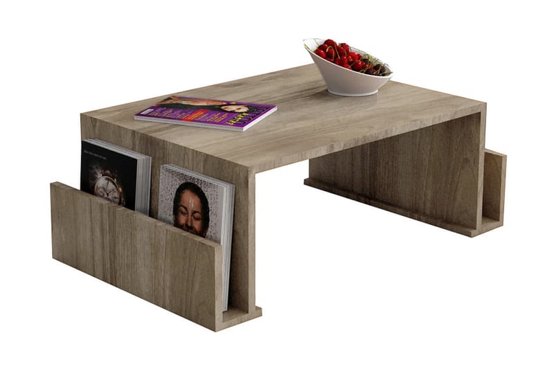 Soffbord Lalenius 95 cm med Tidningsförvaring - Valnötsbrun - Möbler - Bord & matgrupp - Soffbord