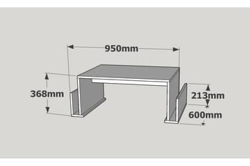 Soffbord Lalenius 95 cm med Tidningsförvaring - Vit - Möbler - Bord & matgrupp - Soffbord