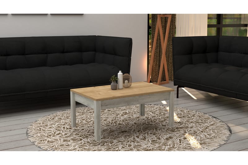 Soffbord Laylana 80 cm - Brun/Blå/Vit - Möbler - Bord & matgrupp - Soffbord