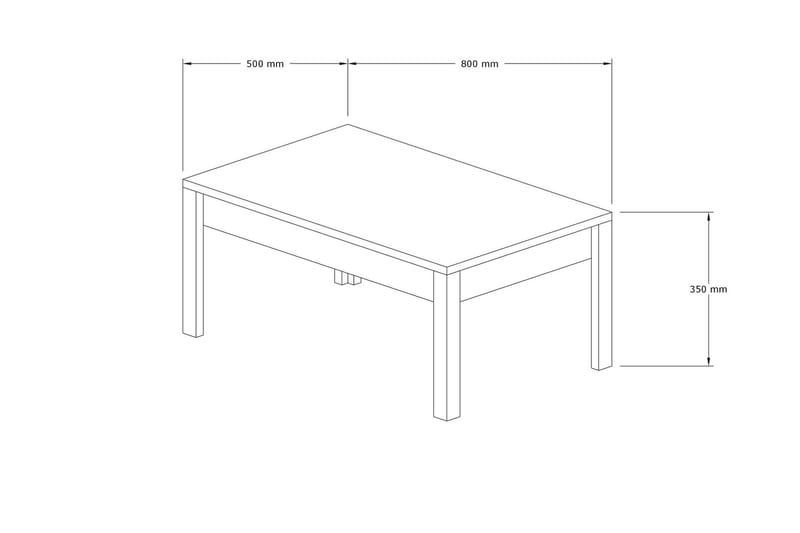 Soffbord Laylana 80 cm - Brun/Blå/Vit - Möbler - Bord & matgrupp - Soffbord