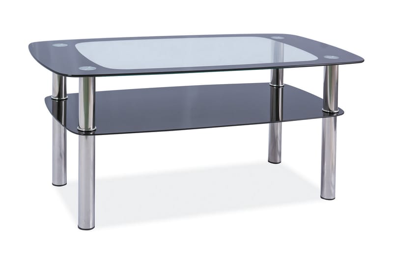 Soffbord Lesevo 100 cm - Glas/Silver - Soffbord