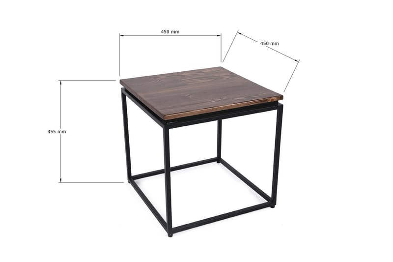 Soffbord Leylak 45 cm Marmormönster - Svart - Marmorbord - Soffbord