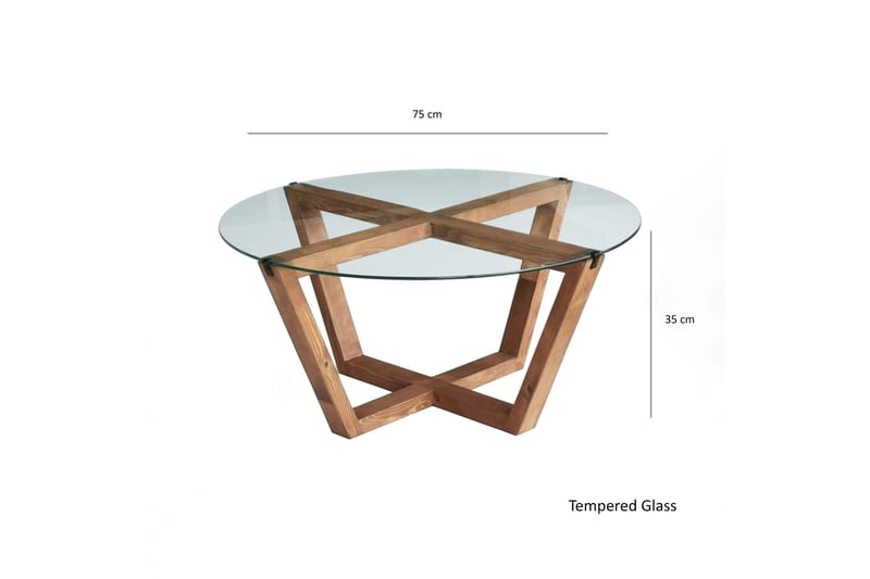 Soffbord Lilya 75x35x75 cm - Brun - Möbler - Bord & matgrupp - Soffbord