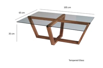 Soffbord Lonaste 105x35x105 cm - Brun - Möbler - Bord & matgrupp - Soffbord