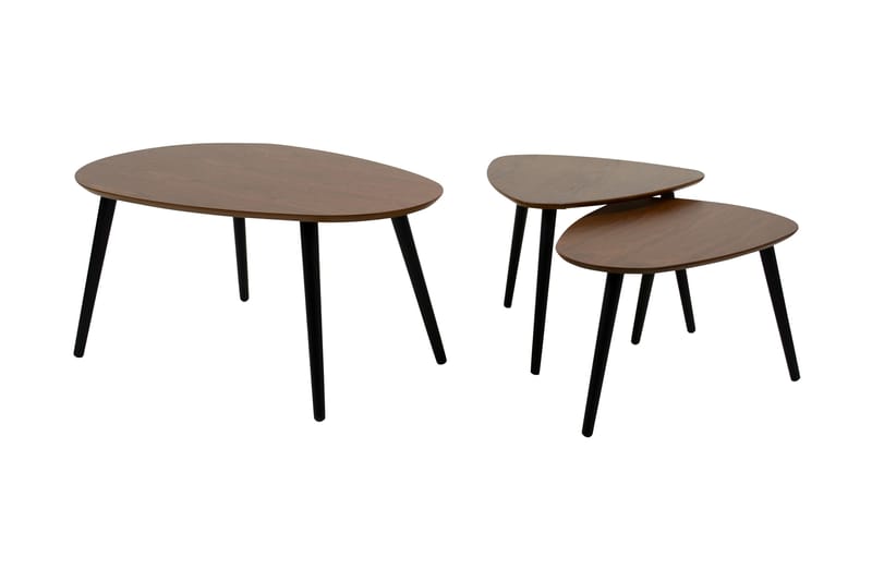 Soffbord Lovitz 110 cm Ovalt - Valnöt/Svart - Möbler - Bord & matgrupp - Soffbord