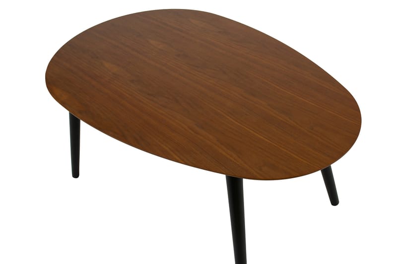Soffbord Lovitz 110 cm Ovalt - Valnöt/Svart - Möbler - Bord & matgrupp - Soffbord