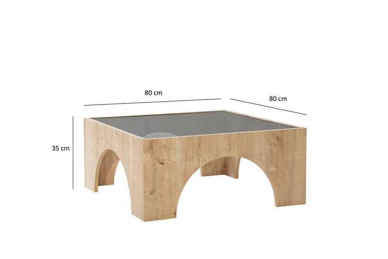 Soffbord Lowan 80 cm - Brun - Möbler - Bord & matgrupp - Soffbord