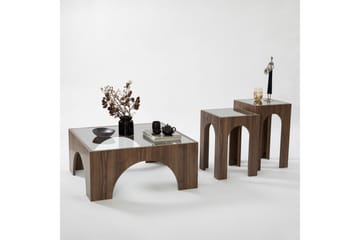 Soffbord Lowan 80 cm - Mörkbrun - Möbler - Bord & matgrupp - Soffbord