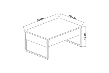 Soffbord Luxe 90x40 cm Svart - Hanah Home - Möbler - Bord & matgrupp - Soffbord